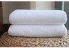 Plush Soft Twist Turkish Cotton Bath Towel (Set 2) White Solid Color