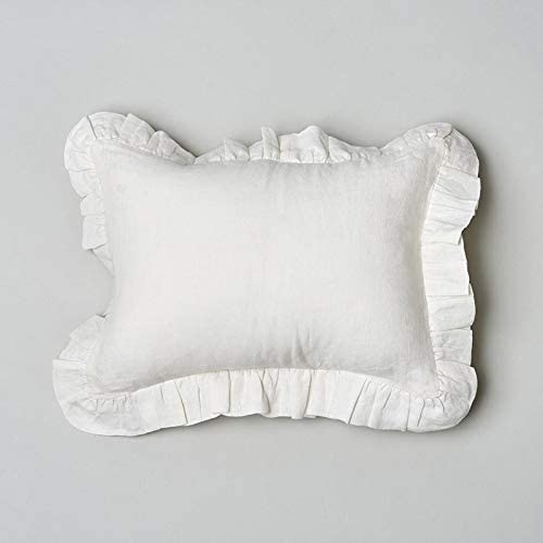 Unknown1 Toddler Pillow Ivory Solid Color Modern Contemporary Linen Removable Cover