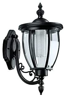 Wall Mount Solar Lantern Black