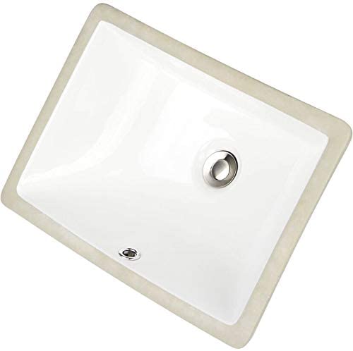 MISC 16x11 Rectangle Ceramic Undermount Vanity Lavatory Sink White Glossy