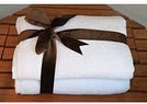 Plush Soft Twist Turkish Cotton Bath Towel (Set 2) White Solid Color