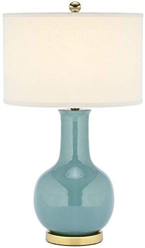 Lighting 28 inch Light Blue Table Lamp Modern Contemporary Transitional Gold Bulbs Included - Diamond Home USA