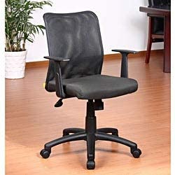 Mesh Task Chair Black Modern Contemporary Fabric Metal Nylon