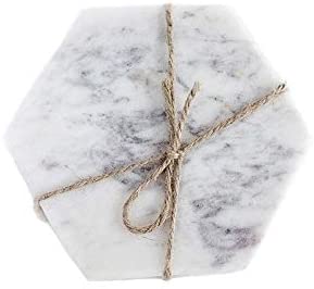 Caravan Marble Hexagon Coasters (Pack 4)