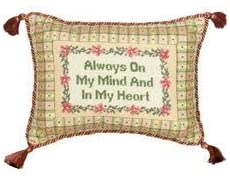 Always My Mind Pillow Green Floral Modern Contemporary Wool Single