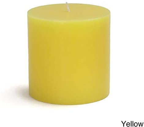 MISC Pillar Candles (Set 12) Yellow White Traditional Paraffin Wax