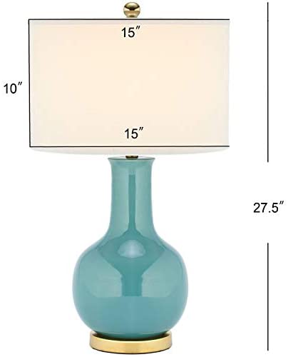 Lighting 28 inch Light Blue Table Lamp Modern Contemporary Transitional Gold Bulbs Included - Diamond Home USA