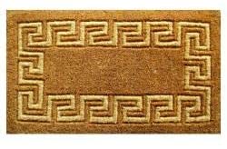 Greek Key Coir Door Mat (24 X 39) 24 39 Brown Modern Contemporary Rectangle All Weather