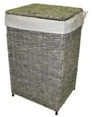 Woven Maize Full Load Lined Hamper Grey