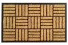 Cross Coir Door Mat (30 X 18) 30 18 Natural Modern Contemporary Patterned Rectangle All Weather