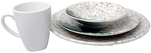 4 Piece Dinner Set Casual Round 4 Piece Dishwasher Safe - Diamond Home USA