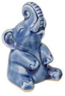 Handmade Happy Elephants Blue Celadon Artisan Animal Figurine (Set 2) (Thailand) Ceramic - Diamond Home USA