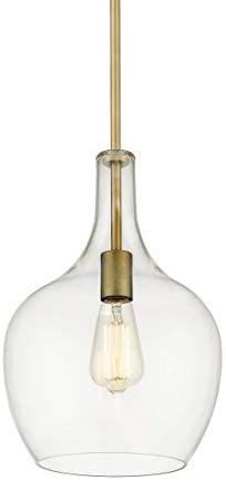 Retro Modern Clear Glass Mini Antique Brass Gold Contemporary Metal Dimmable - Diamond Home USA