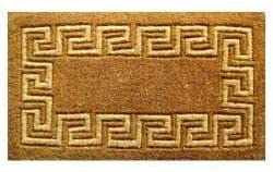 Greek Key Coir Door Mat (24 X 39) 24 39 Brown Modern