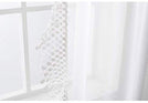 Lace/Crochet Trim Voile Sheer Window Valance White Solid Kids Teen Modern Contemporary 100% Polyester