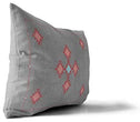 Lumbar Pillow by Accent Grey 12x16 Southwestern Geometric Cotton One Removable Cover