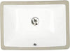 MISC 16x11 Rectangle Ceramic Undermount Vanity Lavatory Sink White Glossy