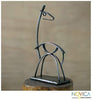 Handmade Steel 'Andean Llama' Sculpture (Peru) 7"x14" Black Brown Culture Floral