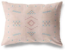 Peach Lumbar Pillow by Orange Accent 12x16 Southwestern Geometric Cotton One Removable Cover