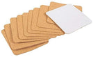 MISC Self Adhesive Cork Squares 50 Pack Tiles Backing Sheets Coasters 4 inches Brown Tan