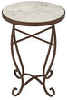 White/Brown Metal Round Side Table Black Brown White Modern Contemporary Transitional Rectangle Acacia Bronze Finish