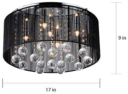 Crystal Ceiling Lamp Brown White Modern Contemporary Traditional Metal