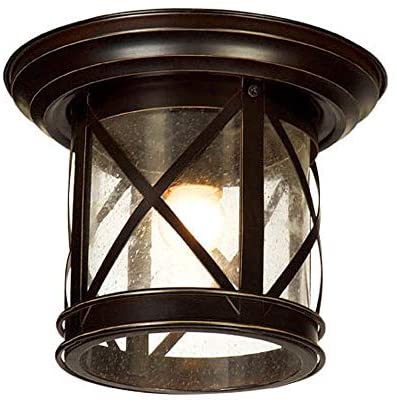 1 Light Outdoor Ceiling Mounted Light Sandy Black Finish