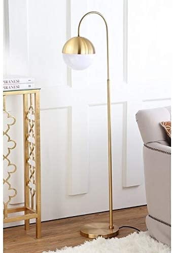 Led Boho Floor Lamp Gold Arc Reading Light Shade Vintage