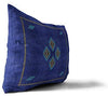 Bright Indigo Lumbar Pillow by Accent Blue 12x16 Southwestern Geometric Cotton One Removable Cover