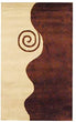 Handmade Tibetan Wool Rug (India) 2' X 3' Brown Geometric Oriental Modern Contemporary Rectangle Natural Fiber Latex Free