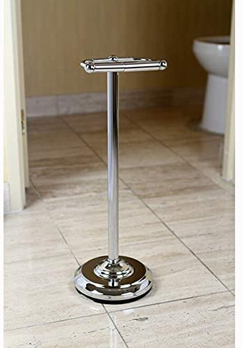 Pedestal Chrome Standing Toilet Paper Holder Modern