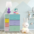 6 Drawers Chest Dresser Pastel Color Modern Contemporary Metal
