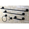 5piece Bathroom Set Bronze Oil Rubbed Accessories Barn Washroom Hardware Towel Holder Toilet Paper Wall Mount Farmhouse Country Western Modern Metal