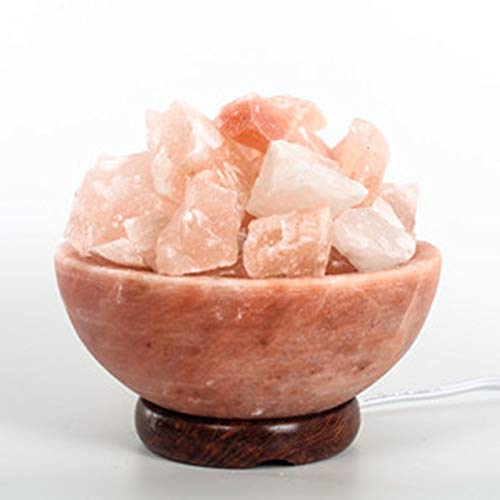 Pink Himalayan Bowl Salt Lamp Salt Chips Authentic Himalayan