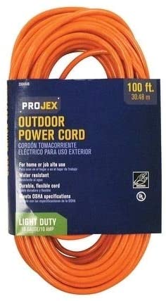 Indoor Outdoor Extension Cord 16/3 100 Ft L Orange Metal