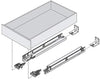 Framed Hydraulic Soft Close Concealed Undermount 15 3/8 Inch Full Extension Drawer Slides (Set 1 Pair) Silver Metal Finish