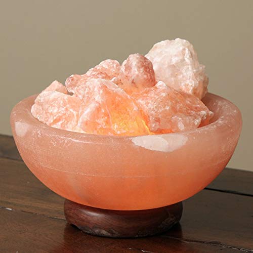 Pink Himalayan Bowl Salt Lamp Salt Chips Authentic Himalayan Salt Lamp Natural Crystal Rock Himilian Salt Lamp Mountain Hymilain Salt Lamp Rest