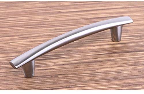 Contemporary Round Arch Design Stainless Steel Finish 6 5 inch Cabinet Bar Pull Handle (Pack 4) Grey Nickel - Diamond Home USA