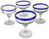 Handmade Happy Hour Glasses Set 4 (Mexico) Clear Glass Piece