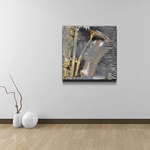 Color Jazz I' Oversized 3 pc Canvas Wall Art Set Gold Grey