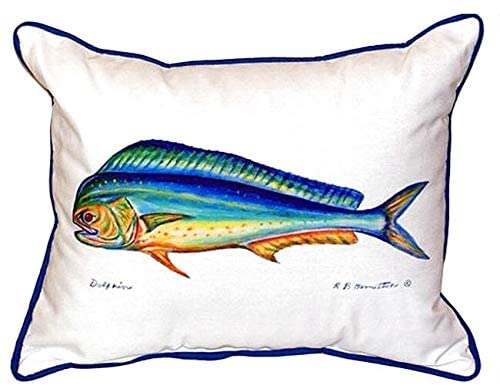 Dolphin 20 inch X 24 inch Indoor/Outdoor Throw Pillow