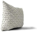 MISC Hexagons Lumbar Pillow by 14x20 Black Geometric Transitional Cotton Single Removable Cover