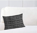 Willow Lumbar Pillow by Accent Black 12x16 Southwestern Geometric Cotton One Removable Cover
