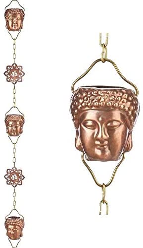 Buddha Pure Copper 8 5 Foot Rain Chain