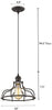 Transitional 1 Light Oil Rubbed Bronze Pendant Brown Farmhouse Industrial Rustic Steel Bulbs Included