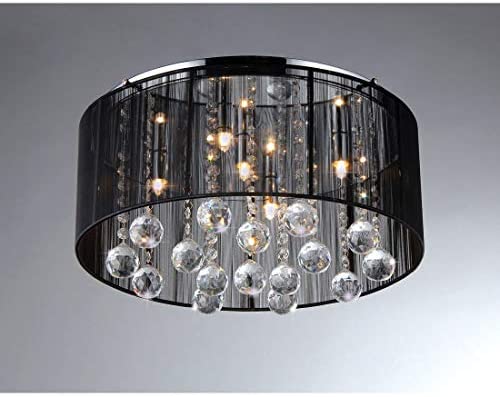 Crystal Ceiling Lamp Brown White Modern Contemporary Traditional Metal