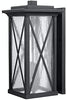 Rustic Modern Medium Outdoor Wall Light Black Aluminum
