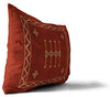 Rust Lumbar Pillow by Accent Brown 12x16 Southwestern Geometric Cotton One Removable Cover