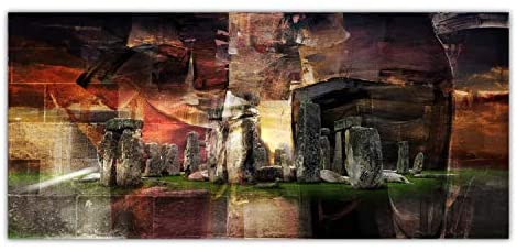 Stonehenge Gallery Wrapped Canvas Art Modern Contemporary Rectangle - Diamond Home USA