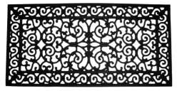 Brooklyn Black ubber Door Mat (24 X 48) 24 48 Traditional